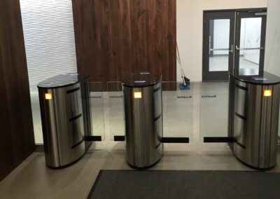 Turnstiles in mall