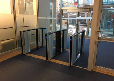 Turnstiles in mall