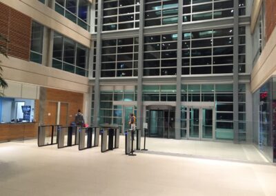 Turnstiles in mall