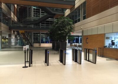 Turnstiles in mall