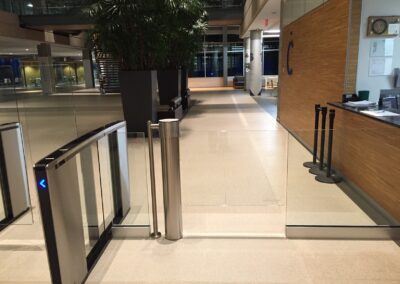Turnstiles in mall