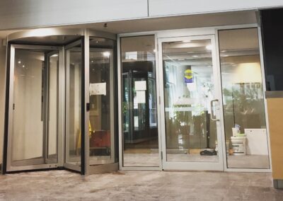 Turnstiles in mall