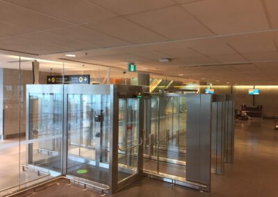 sliding door in factory